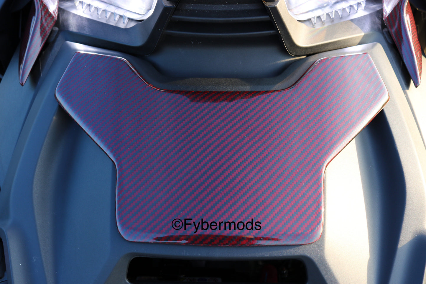 Ryker Hood Accent - Red Carbon Kevlar Twill Weave