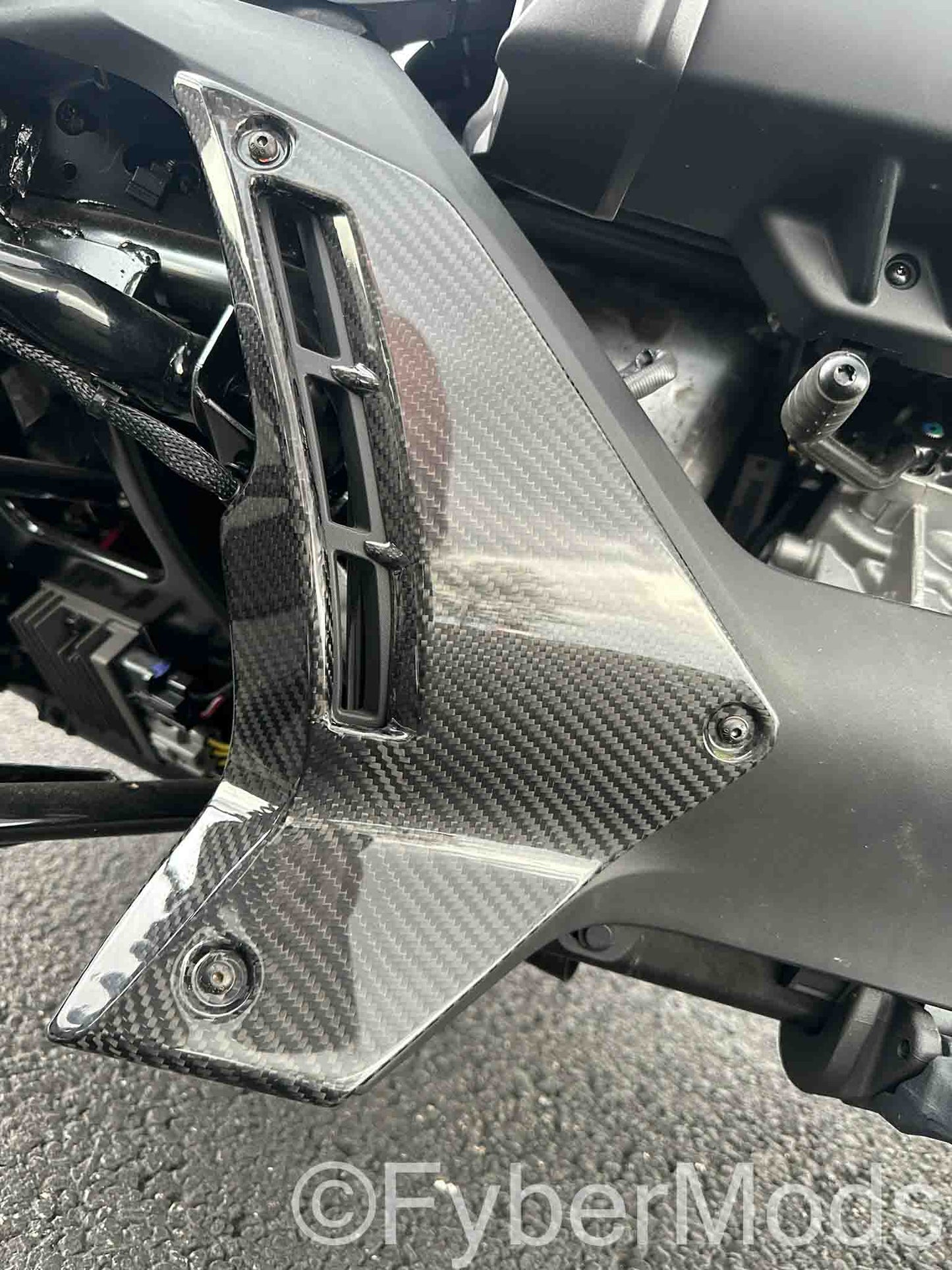 Ryker Lower Fairing Panels - 3K Carbon Fiber Twill Weave