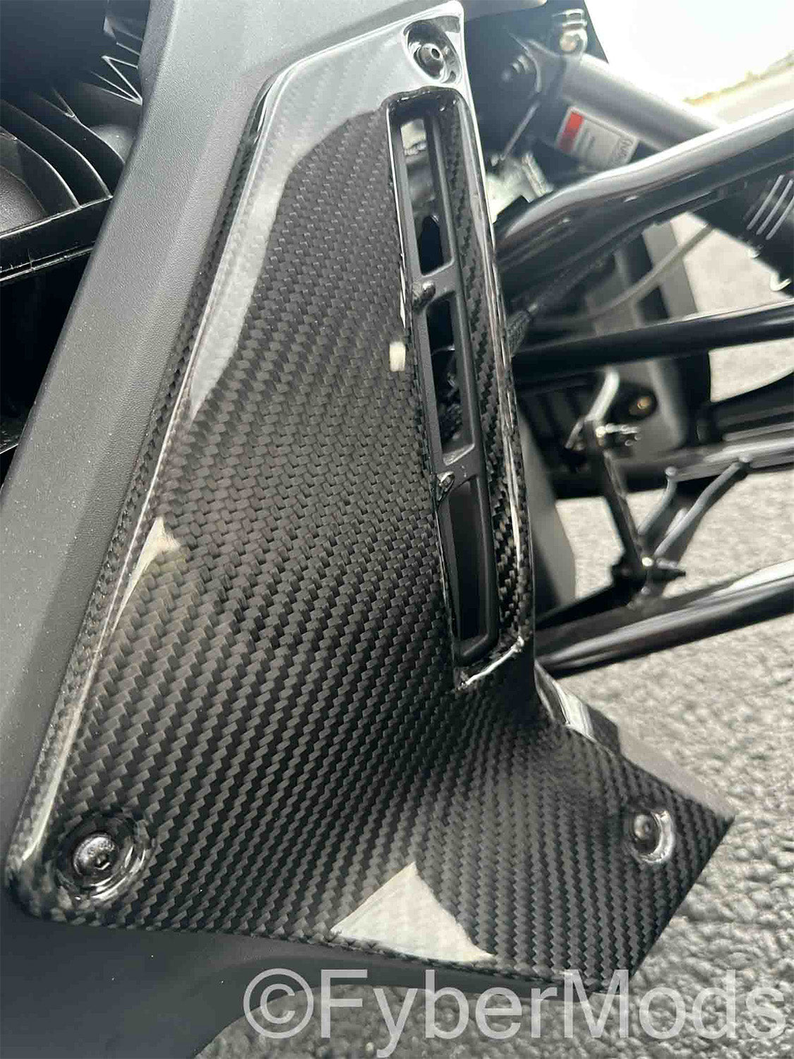 Ryker Lower Fairing Panels - 3K Carbon Fiber Twill Weave